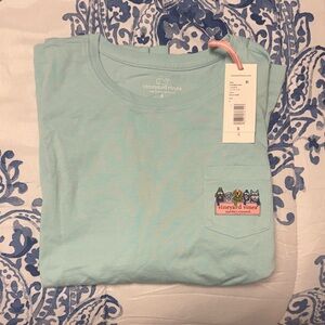 Vineyard Vines Aqua Long Sleeve Tee